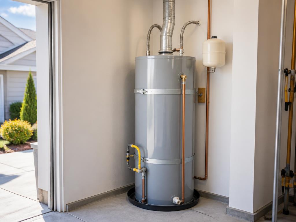 Professionally installed residential water heater in Lewiston, Idaho
